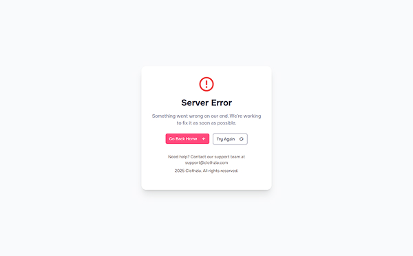 Server Error Page