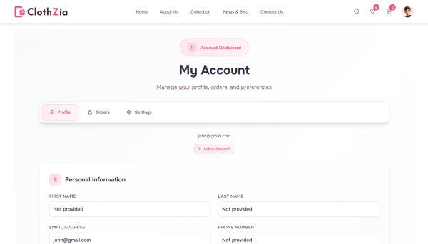 Account Page