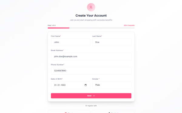 Register Page